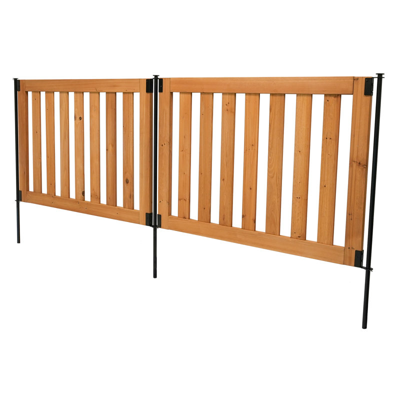 Zippity Outdoor Products 32in H x 48in W 2 Panels No Dig Zippity Newberry Wood Fence Kit Perfect as a Small Dog Fence or Decorative Temporary Garden Border Fence Panels for Yard